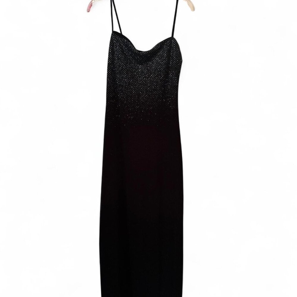 vintage black velvet maxi dress